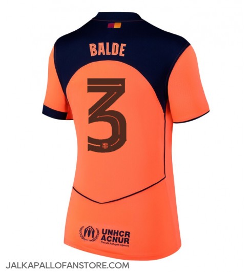 Barcelona Alejandro Balde #3 Kolmaspaita Naisten 2025-26 Lyhythihainen Barcelona Alejandro Balde #3 Kolmaspaita Naisten 2025-26 Lyhythihainen